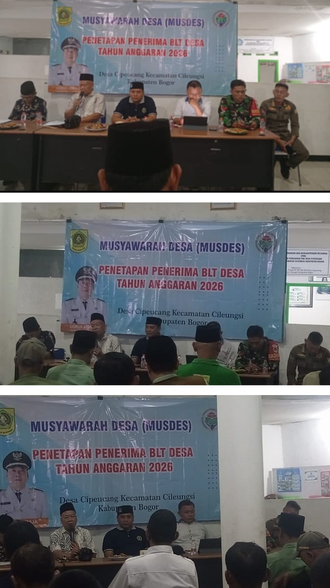 Pemdes Cipeucang Gelar Musdes Penetapan Penerima BLT Desa Tahun Anggaran 2026