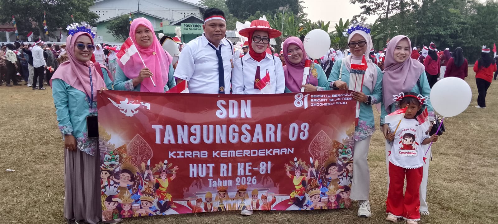 Peringatan HUT ke-81 Kemerdekaan RI Dimeriahkan Kirab Bendera Merah Putih