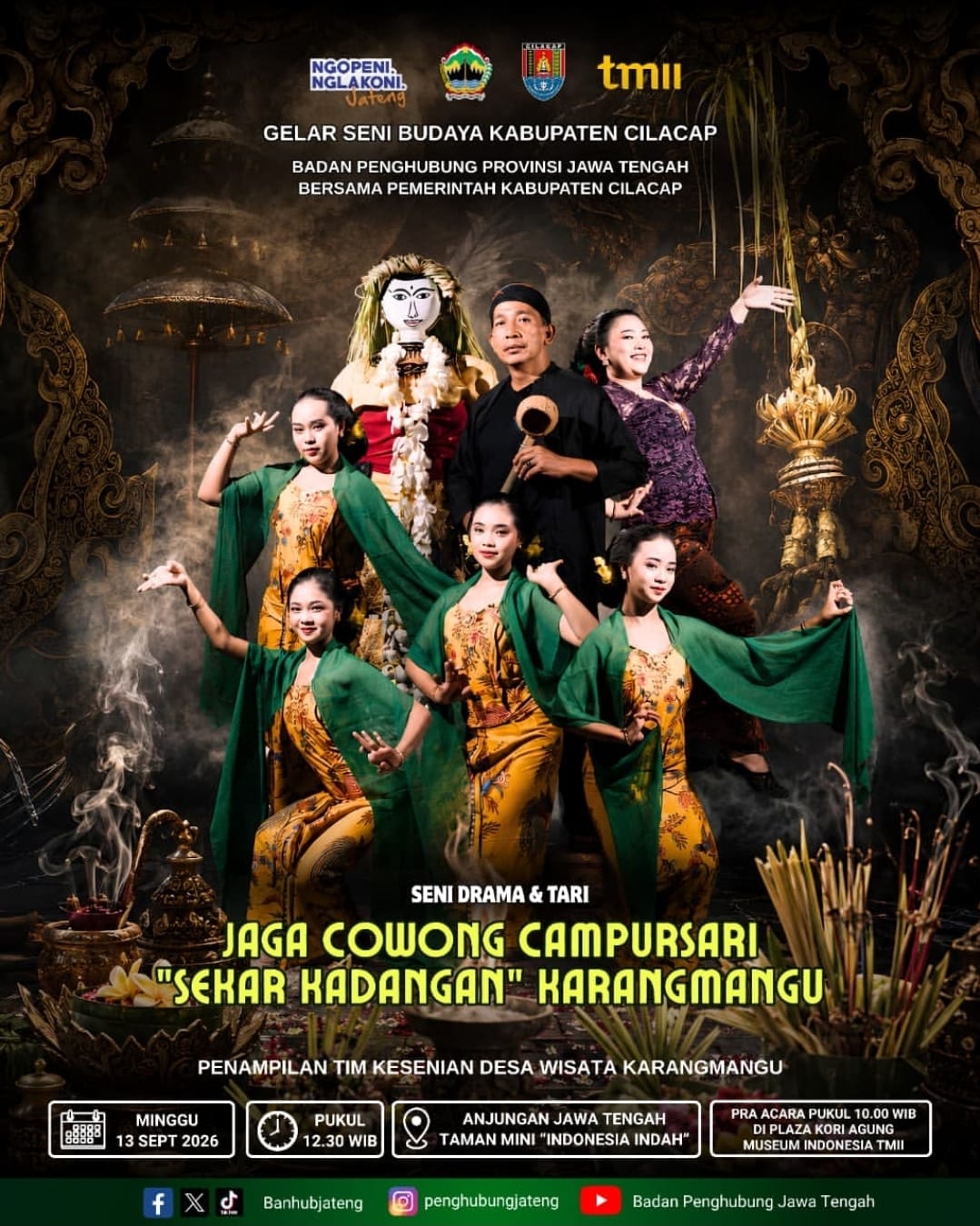 Ketua Umum Kesatuan Nusantara Hadiri Pagelaran Seni Budaya Kabupaten Cilacap di TMII