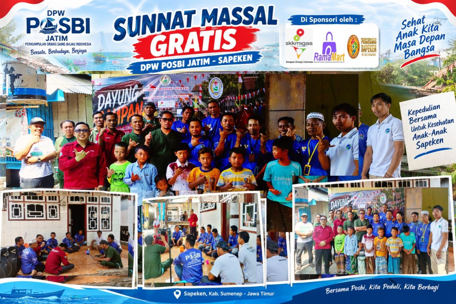 DPW POSBI Jawa Timur Bersinergi dengan Puskesmas Sapeken Sunatan Massal Gratis